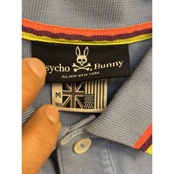 Psycho Bunny Kids Polo Shirt Medium (10-12 Years Old) blue collared  logo - Picture 2 of 7
